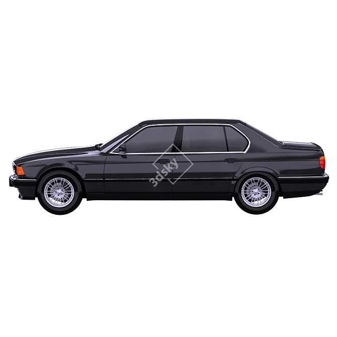  BMW M7 E32: Unleash the Beast 3D model image 3