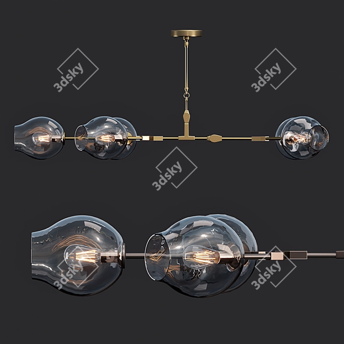 Elegant Gravity Pendant Light 3D model image 4