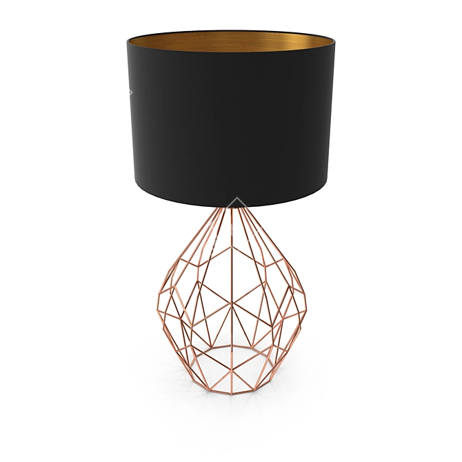 PEDREGAL Table Lamp: Stylish Steel and Copper Design 3D model image 1