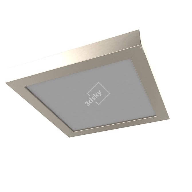 FUEVA1 LED Downlight: Sleek Metal Nickel Finish 3D model image 1