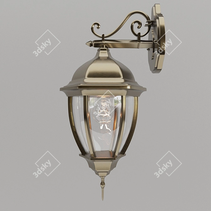 3-in-1 Metal Street Lamp 3D model image 1