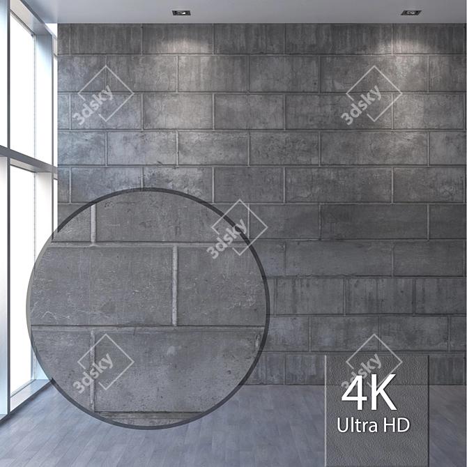 Seamless 4K Plaster Texture 3D model image 1