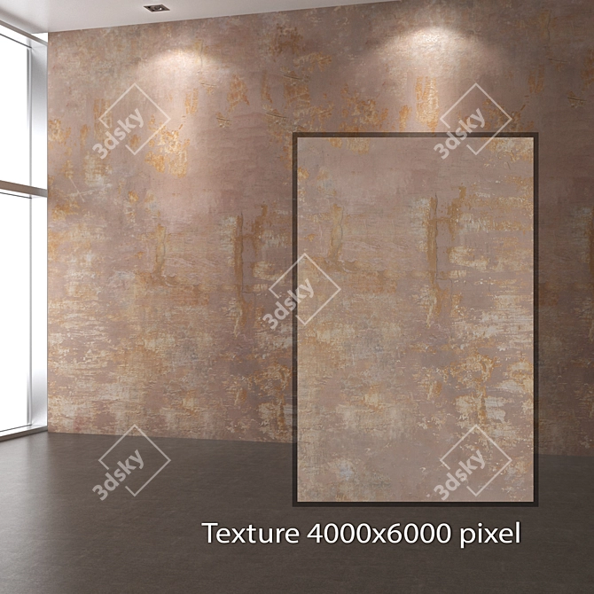 Seamless 4K Decorative Plaster 3D model image 2