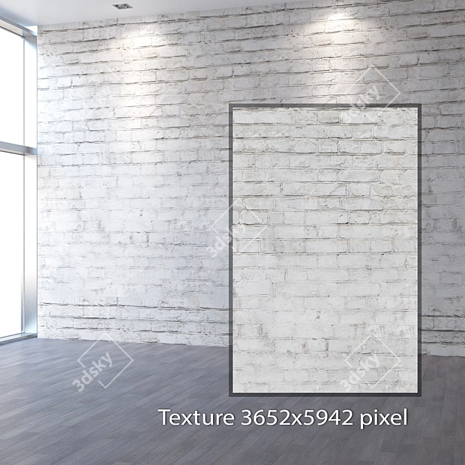 Seamless Brick Texture 3D model image 2