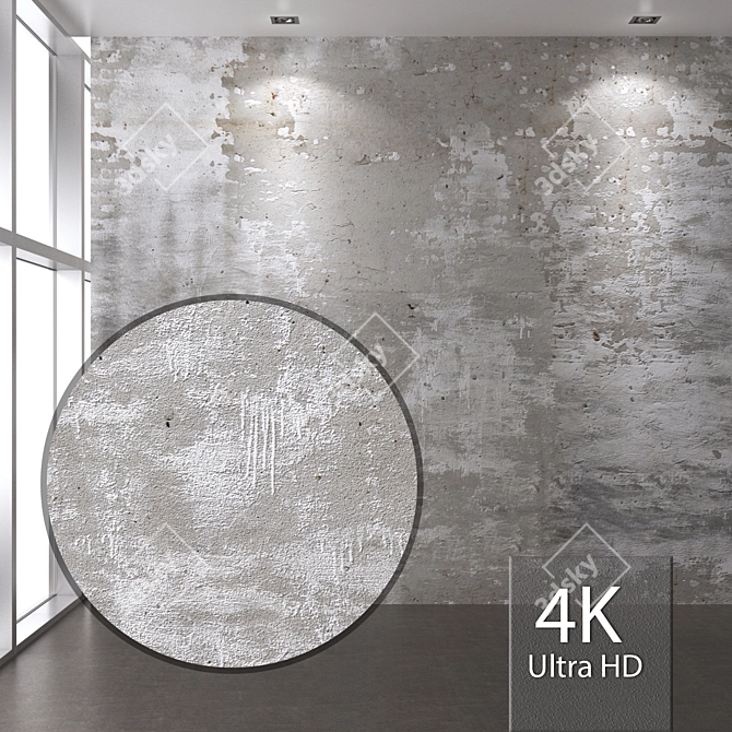 Title: Seamless Concrete Wall Texture 3D model image 1