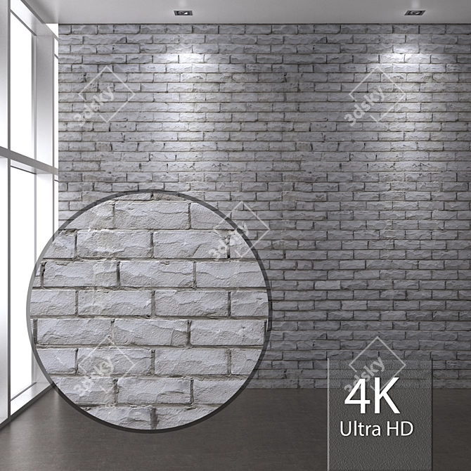 Seamless 4K Masonry Texture 3D model image 1