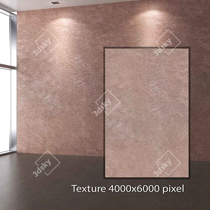 Seamless 4K Decorative Plaster 3D model image 2