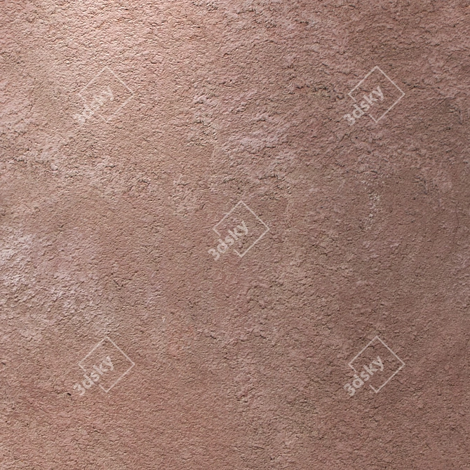 Seamless 4K Decorative Plaster 3D model image 3