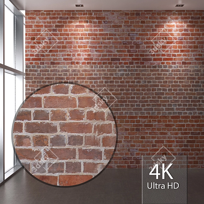 Seamless 4K Brickwork Texture 3D model image 1