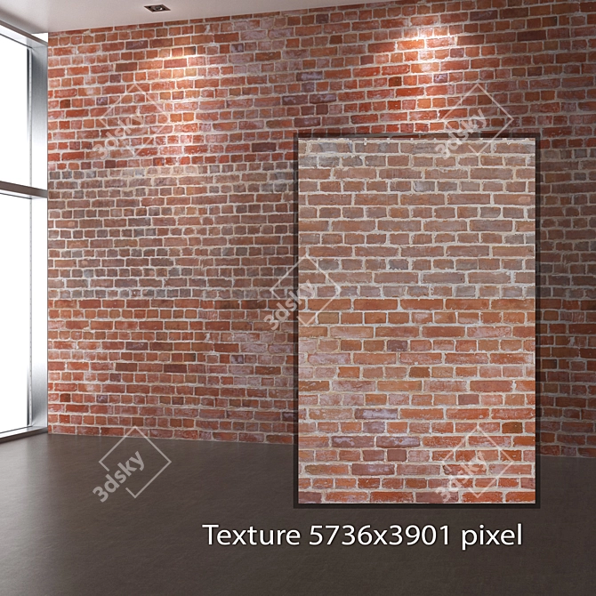 Seamless 4K Brickwork Texture 3D model image 2