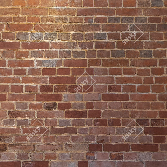 Seamless Brick Texture 4K 3D model image 3