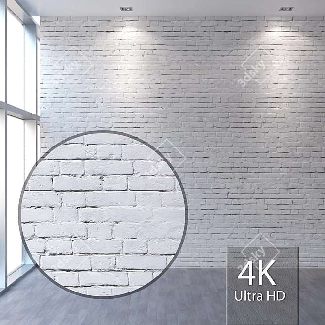 Title: Seamless 4K Bricklaying Texture 3D model image 1