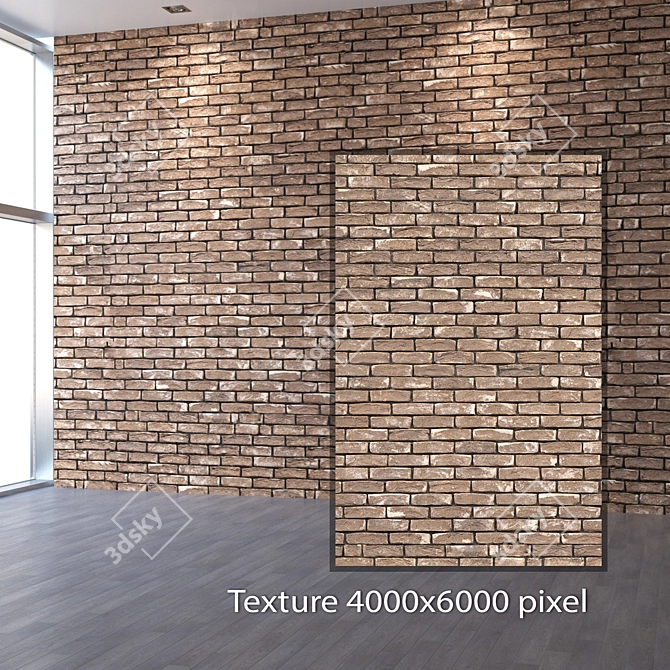 Seamless 4K Bricklaying Texture 3D model image 2