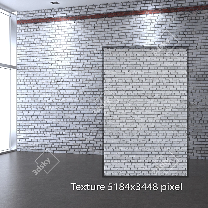 Seamless Brickwork Texture 3D model image 2