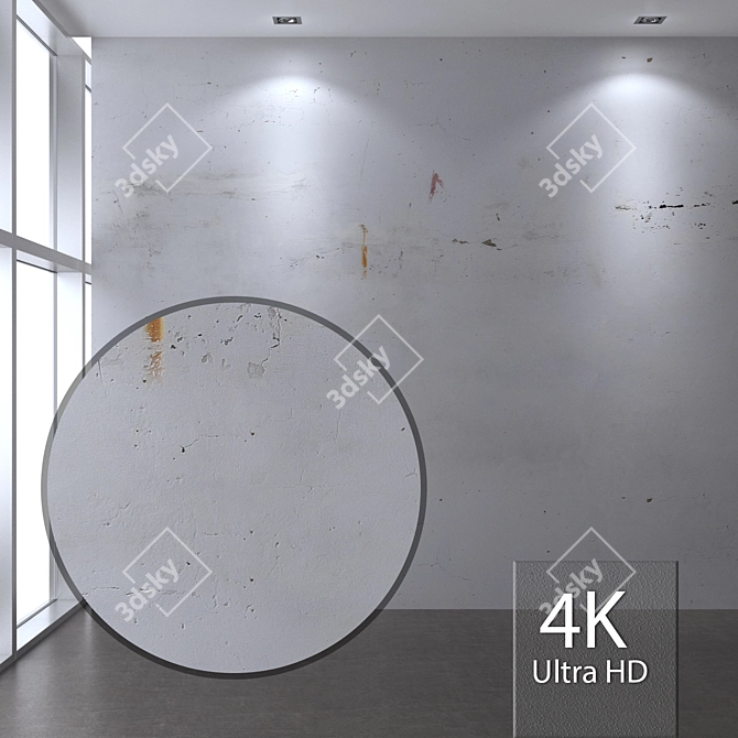 Custom Seamless Plaster Texture - 4K Resolution 3D model image 1