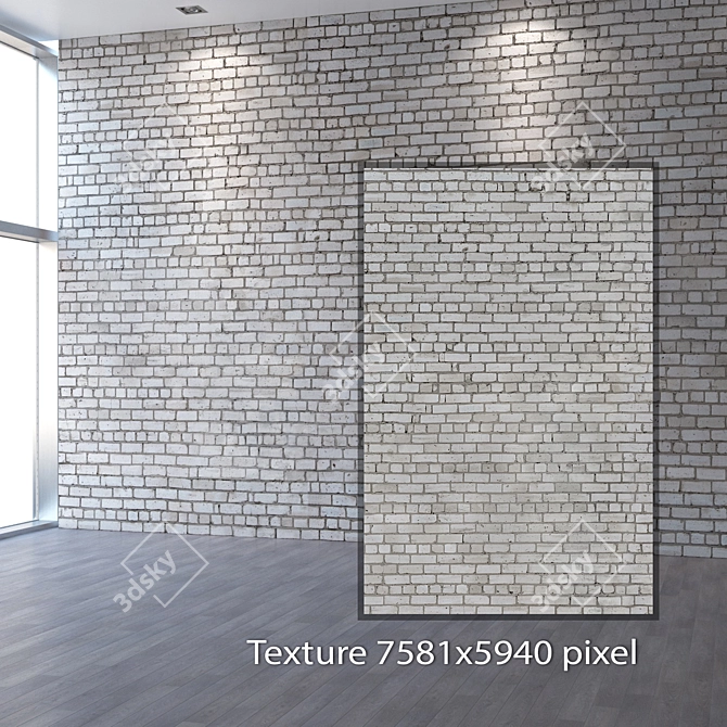 Seamless 4K Bricklaying Texture 3D model image 2