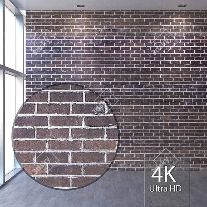 Seamless Brick Texture - 4K 3D model image 1