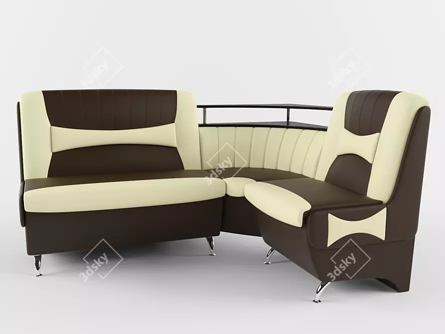 Versatile Kitchen Sofa 3D model image 2