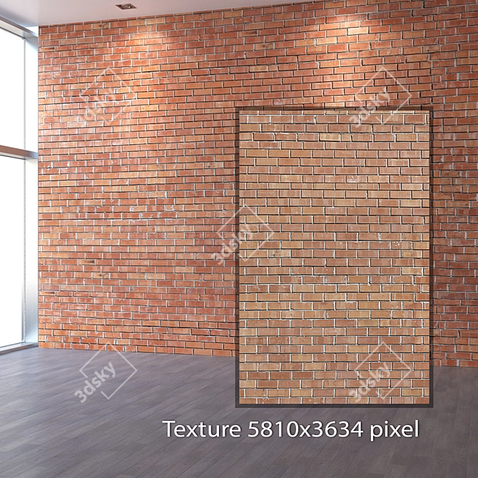 Seamless Brick Texture 4K 3D model image 2