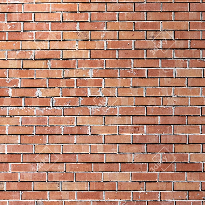 Seamless Brick Texture 4K 3D model image 3