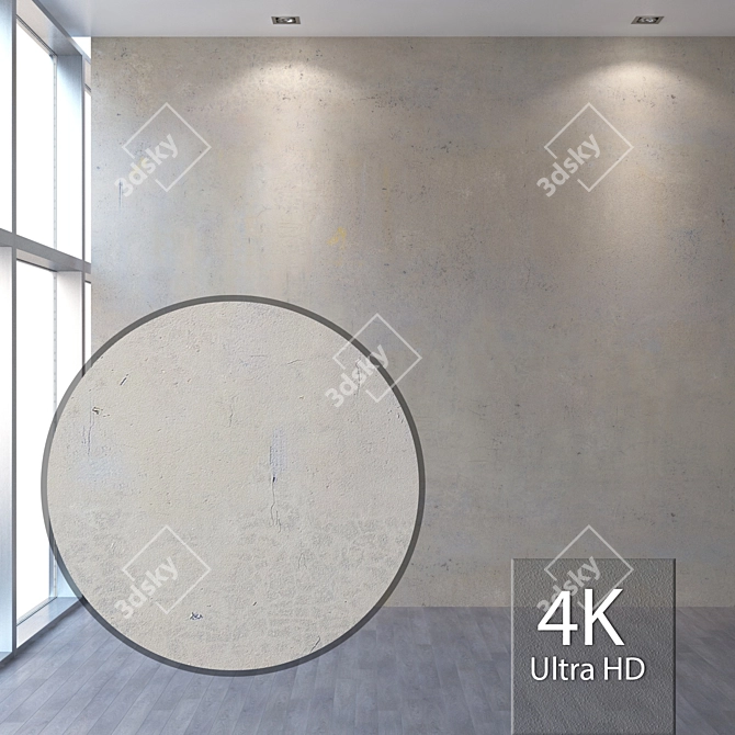 Seamless Texture: 4K Plaster 3D model image 1