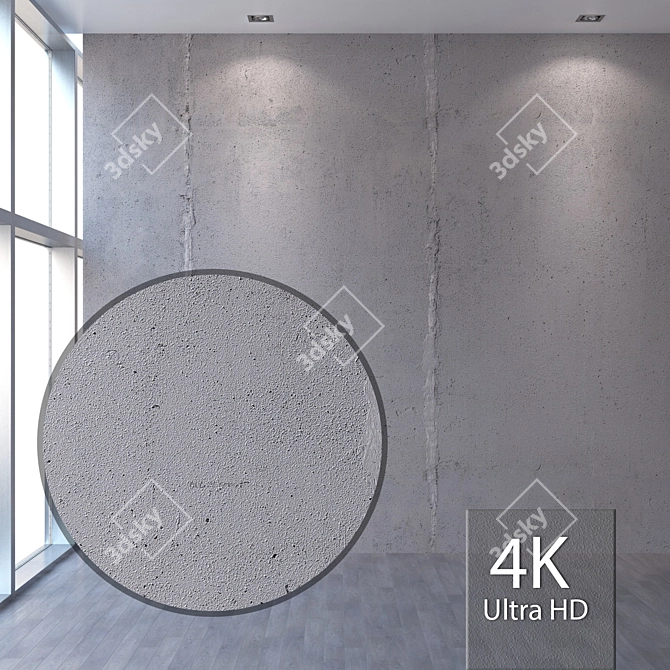 Seamless Concrete Texture 4K 3D model image 1