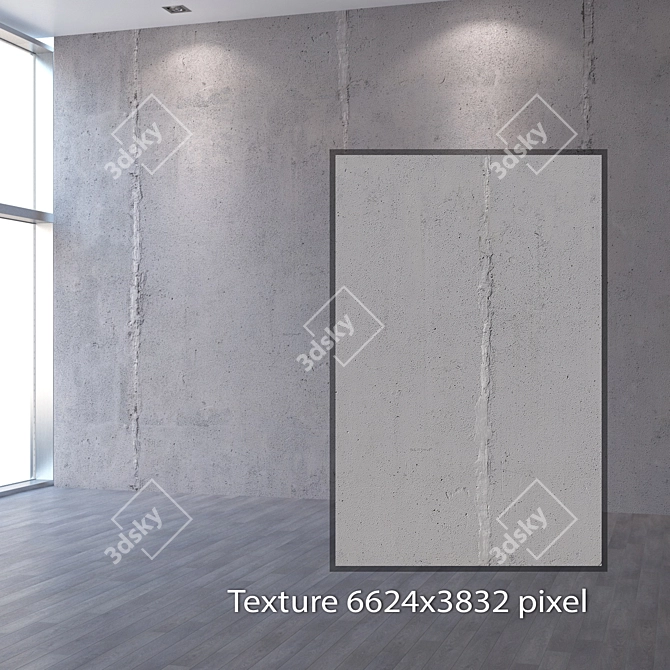 Seamless Concrete Texture 4K 3D model image 2