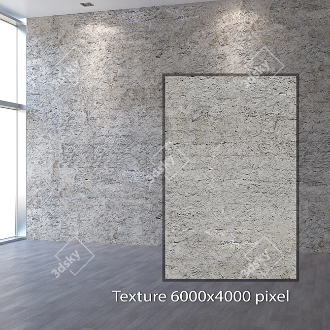 Title: Seamless 4K Coarse Plaster 3D model image 2