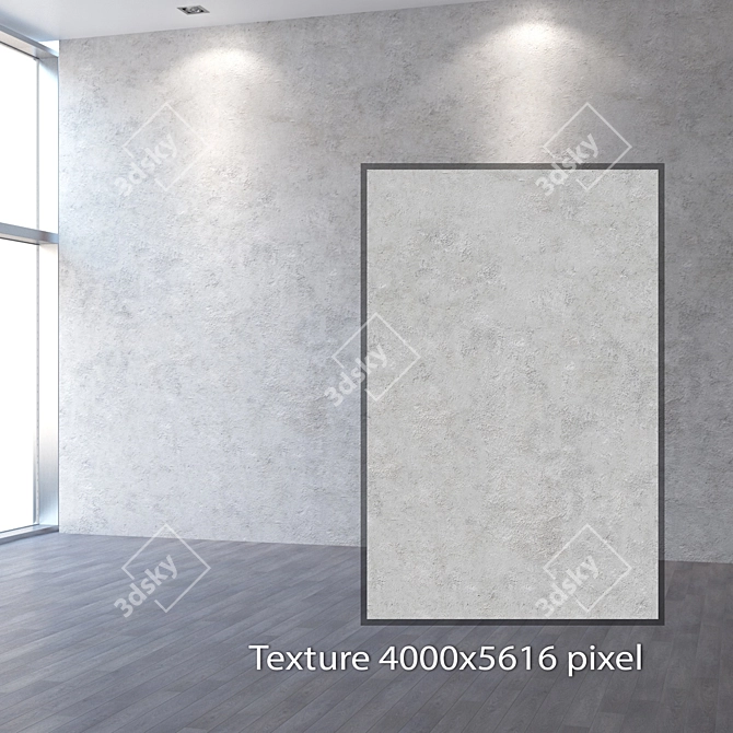 Seamless 4K Plaster Texture 3D model image 2