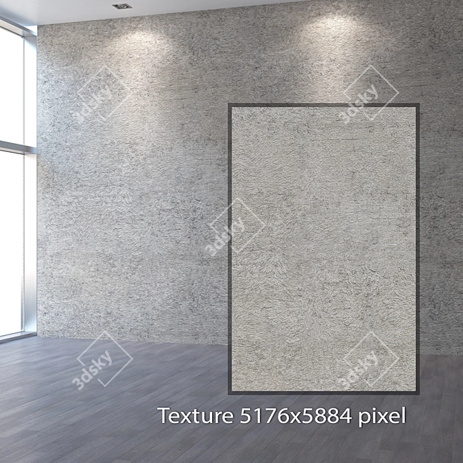 Title: Seamless 4K Coated Plaster 3D model image 2