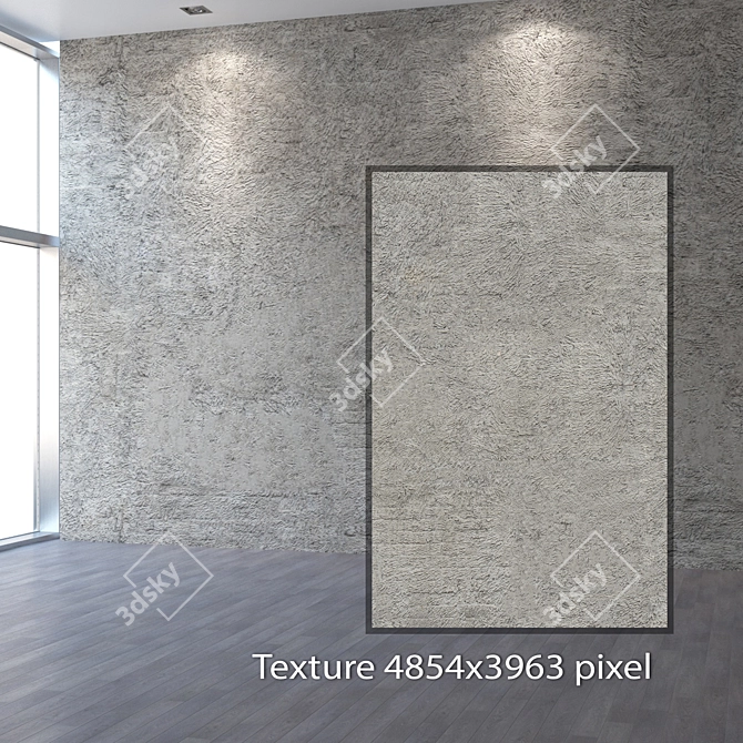 Seamless 4K Coated Plaster Texture 3D model image 2