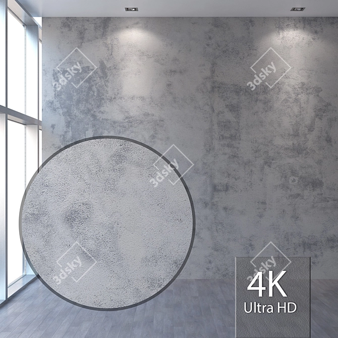 Seamless 4K Plaster Texture 3D model image 1