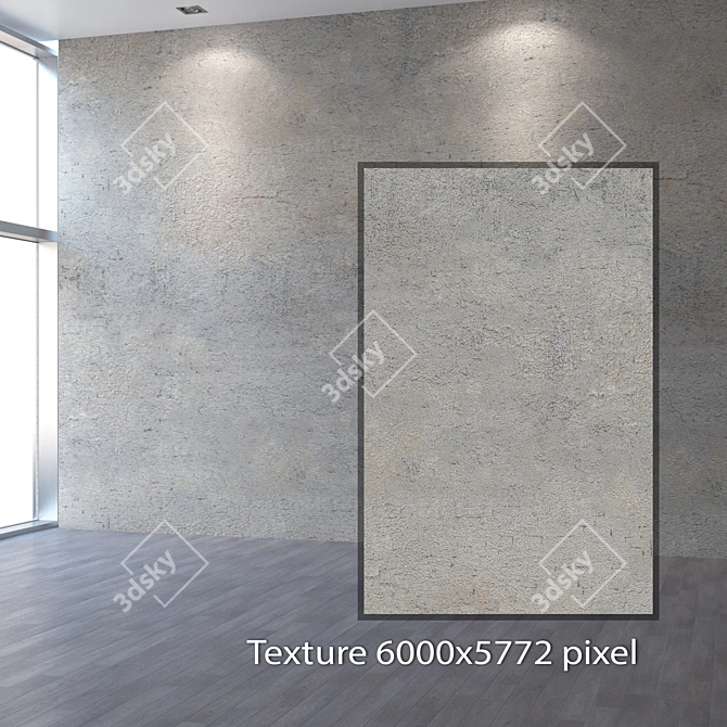 Seamless 4K Facade Plastering 3D model image 2