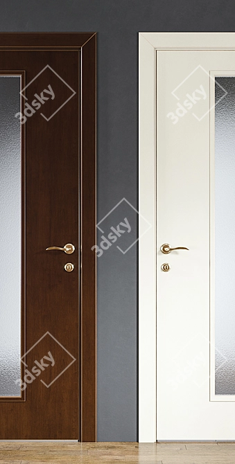 043 Interior Door: High-quality Materials & Stunning Textures 3D model image 2