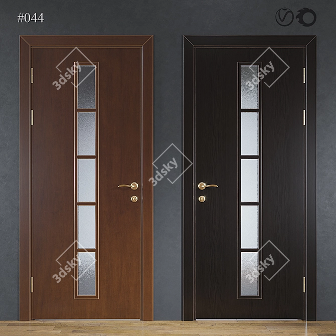 Modern Interior Door - #044 3D model image 1