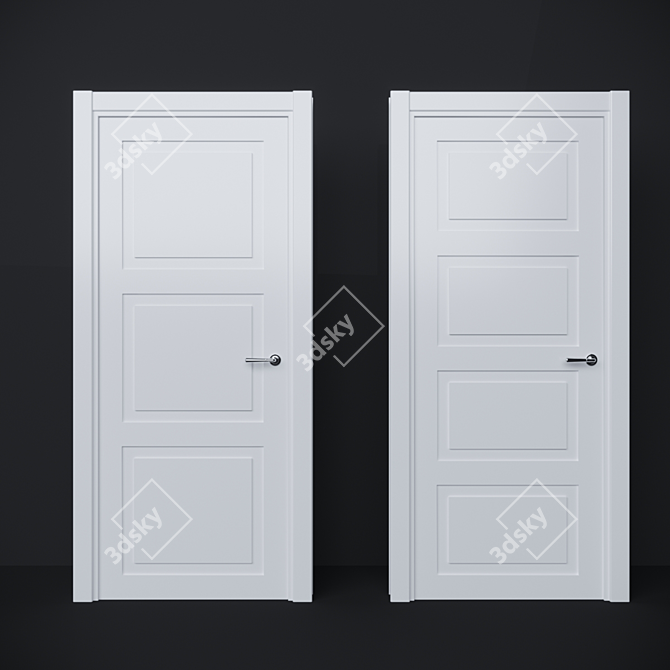 Innovative Volhovets Doors for Neo Classic Style 3D model image 1