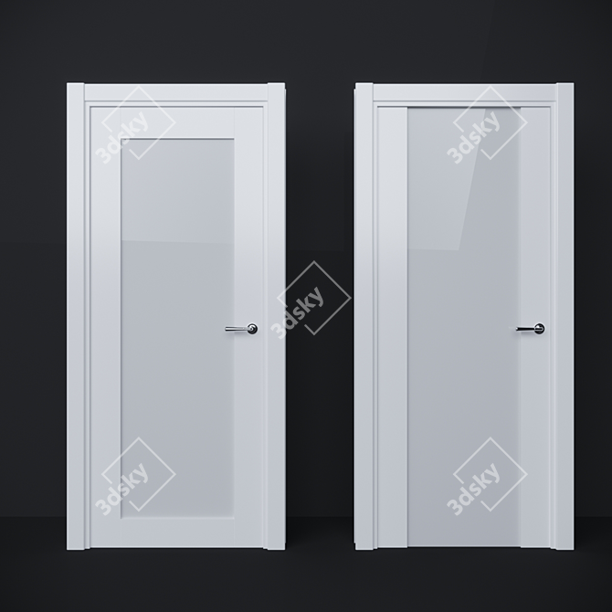 Innovative Volhovets Classic Doors 3D model image 1