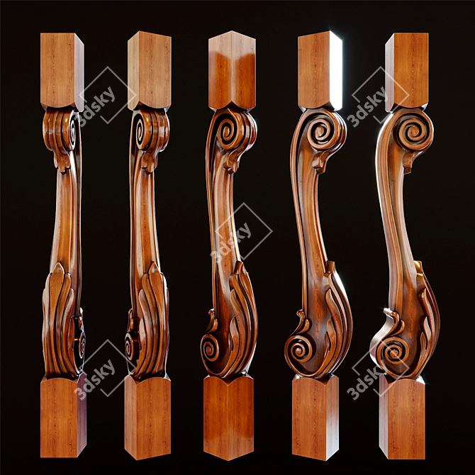 Corona-2014 Baluster: Timeless Elegance 3D model image 1