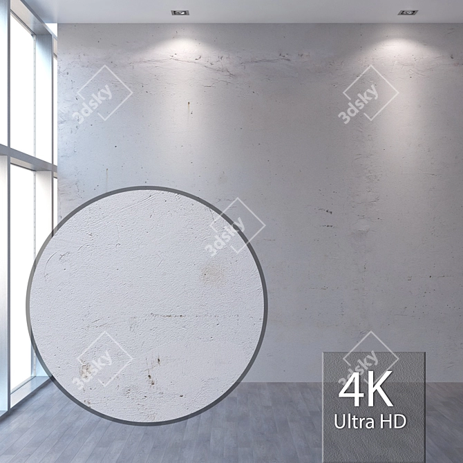 Seamless 4K Concrete Texture 3D model image 1