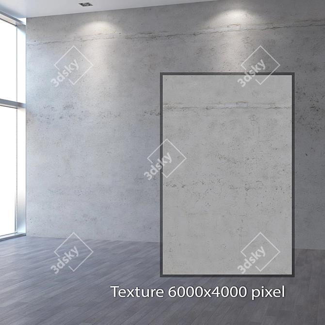 Seamless 4K Concrete Texture 3D model image 2