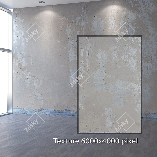 Seamless 4K Concrete Texture 3D model image 2