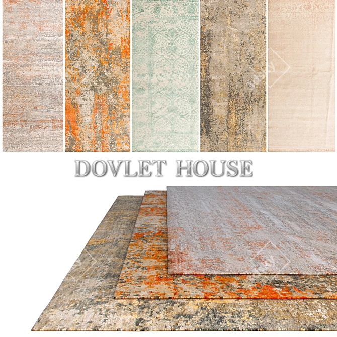 Luxury Carpets Set - DOVLET HOUSE (5 Pieces) 3D model image 1