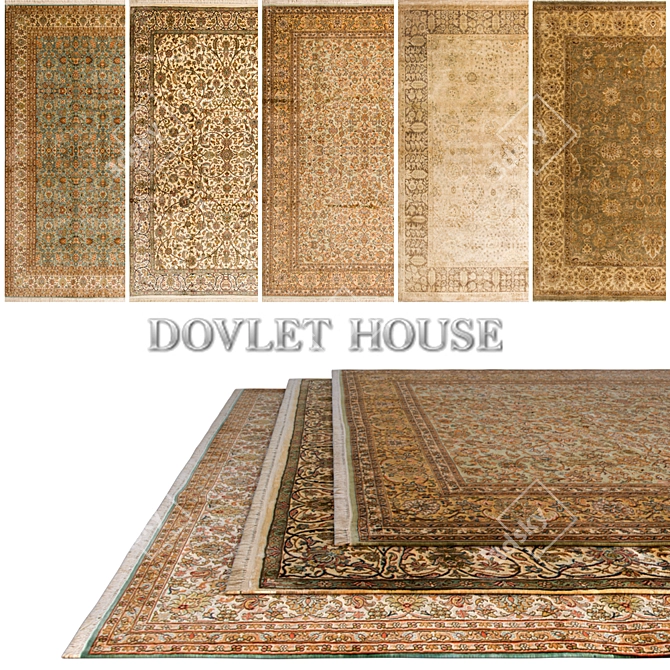 Luxurious Carpets Set - DOVLET HOUSE 3D model image 1