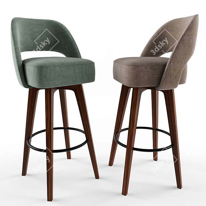 Elegant Wa Bar Stool 3D model image 1