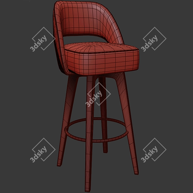 Elegant Wa Bar Stool 3D model image 2