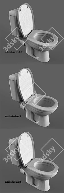 Modern Keramag Renova Floor Toilet 3D model image 3