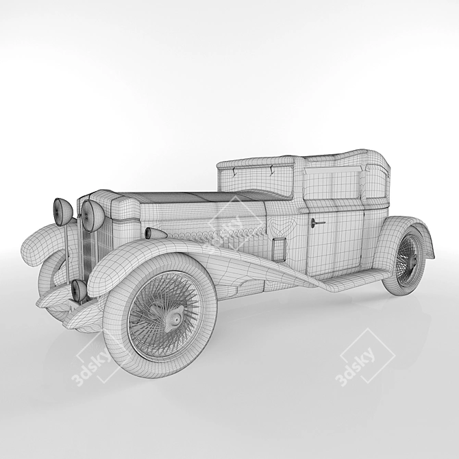 Vintage Classic Car | Retro Auto - Timeless Elegance 3D model image 2