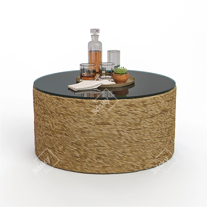 Rustic Harbor Coffee Table Set 3D model image 1