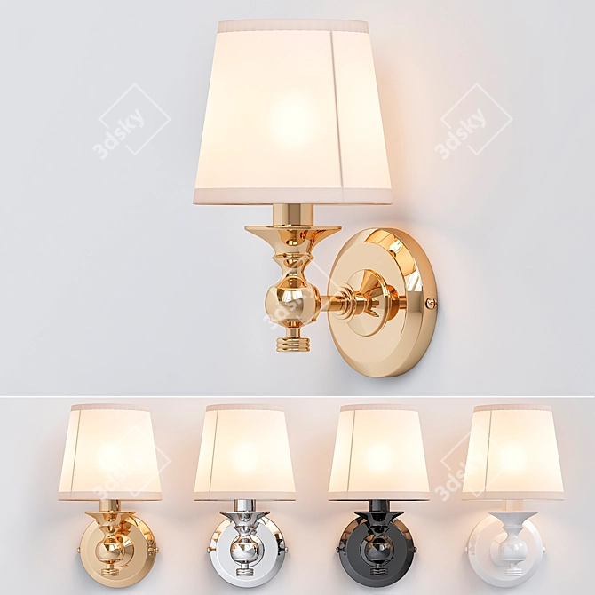 Elegant Lugarno Single Sconce 3D model image 1