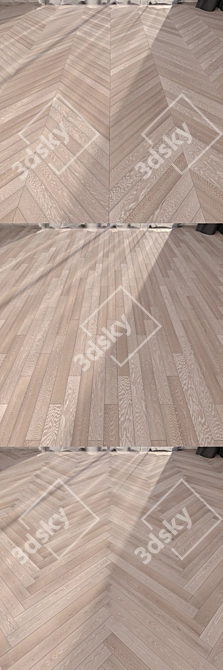 Elegant Rovere Creta Parquet 3D model image 2